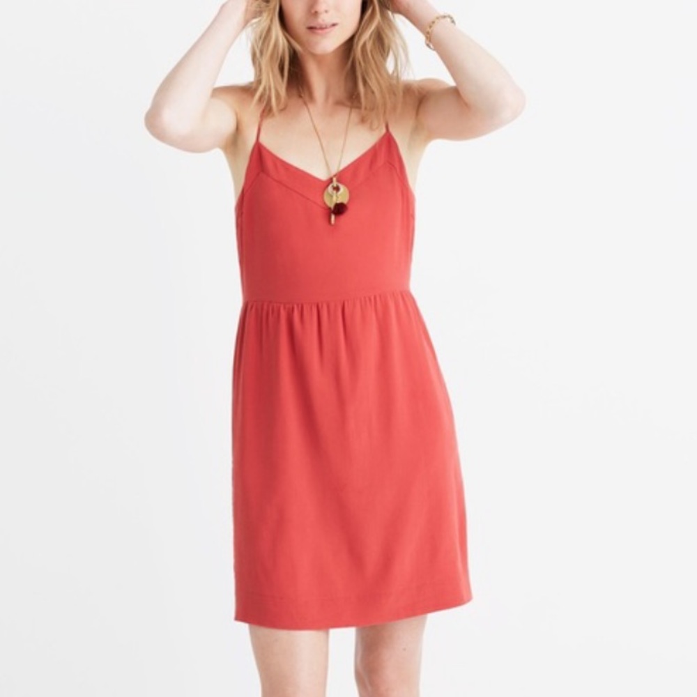 Madewell Silk Sunlight Pink Cami Dress
